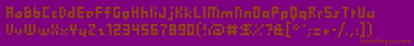 Fonte Pix – fontes marrons em um fundo roxo