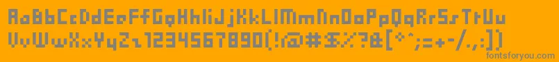 Pix-Schriftart – Graue Schriften auf orangefarbenem Hintergrund