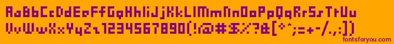 Pix Font – Purple Fonts on Orange Background