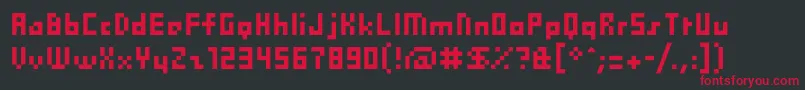 Pix Font – Red Fonts on Black Background