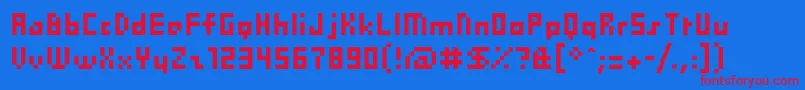 Pix Font – Red Fonts on Blue Background