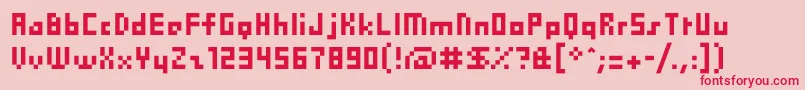 Pix Font – Red Fonts on Pink Background
