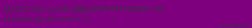 フォントVtkssabadodechuva – 紫の背景に黒い文字