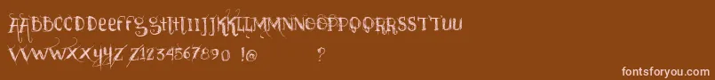 Vtkssabadodechuva Font – Pink Fonts on Brown Background
