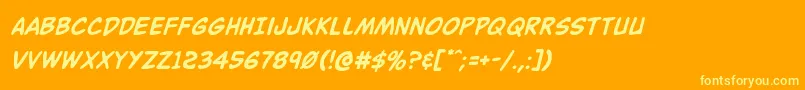 Buddychampionital-fontti – keltaiset fontit oranssilla taustalla