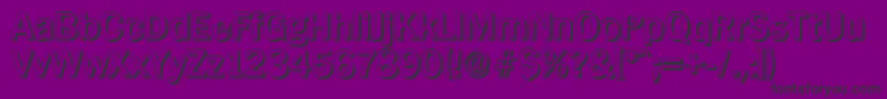 Czcionka PlymouthshadowBold – czarne czcionki na fioletowym tle