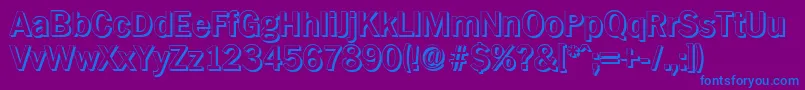 PlymouthshadowBold Font – Blue Fonts on Purple Background