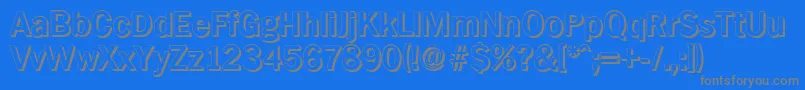 PlymouthshadowBold Font – Gray Fonts on Blue Background