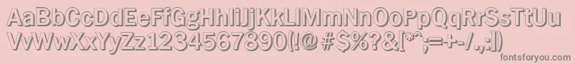 Weitere Informationen zur PlymouthshadowBold-Schriftart PlymouthshadowBold-Schriftart – Graue Schriften auf rosa Hintergrund