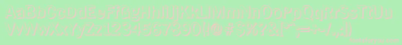PlymouthshadowBold-Schriftart – Rosa Schriften auf grünem Hintergrund