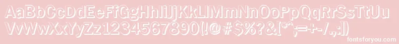 フォントPlymouthshadowBold – ピンクの背景に白い文字