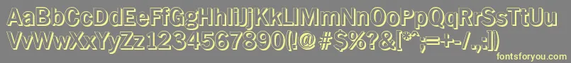 PlymouthshadowBold Font – Yellow Fonts on Gray Background