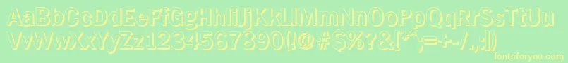 PlymouthshadowBold Font – Yellow Fonts on Green Background