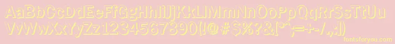 PlymouthshadowBold Font – Yellow Fonts on Pink Background