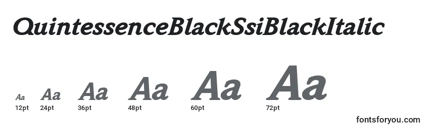 Размеры шрифта QuintessenceBlackSsiBlackItalic