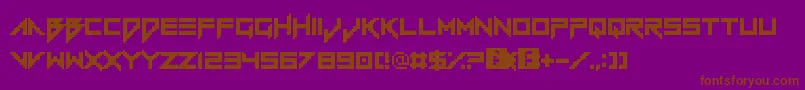 Шрифт VerminVibes1989 – коричневые шрифты на фиолетовом фоне
