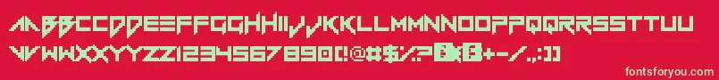 VerminVibes1989 Font – Green Fonts on Red Background