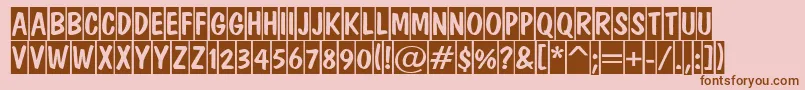 ADominotitulcm Font – Brown Fonts on Pink Background