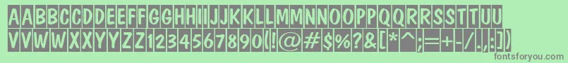 ADominotitulcm Font – Gray Fonts on Green Background