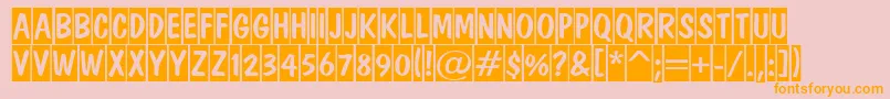 ADominotitulcm Font – Orange Fonts on Pink Background