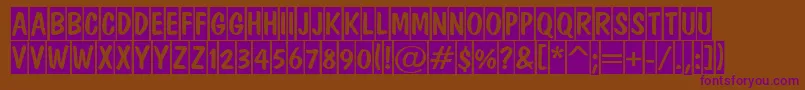 More about ADominotitulcm Font ADominotitulcm Font – Purple Fonts on Brown Background