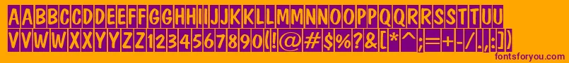 More about ADominotitulcm Font ADominotitulcm Font – Purple Fonts on Orange Background