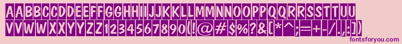 ADominotitulcm Font – Purple Fonts on Pink Background