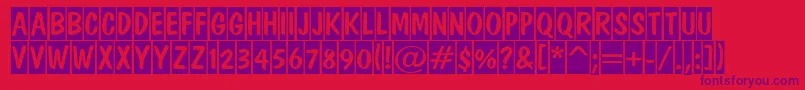 ADominotitulcm Font – Purple Fonts on Red Background