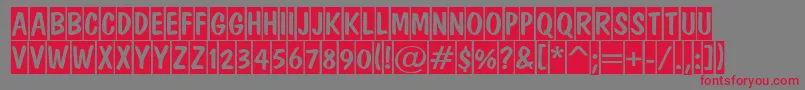 ADominotitulcm Font – Red Fonts on Gray Background