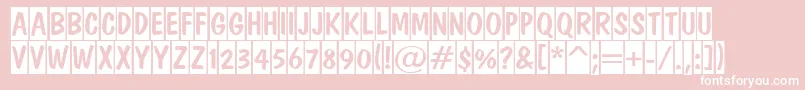 ADominotitulcm Font – White Fonts on Pink Background