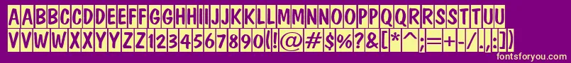 ADominotitulcm Font – Yellow Fonts on Purple Background