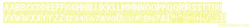 ADominotitulcm Font – Yellow Fonts on White Background