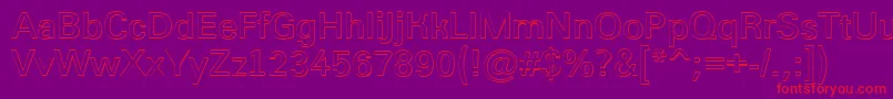 Grotic1-Schriftart – Rote Schriften auf violettem Hintergrund