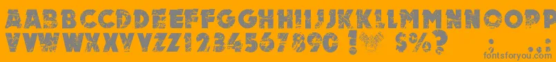 MotorPersonalUseOnly Font – Gray Fonts on Orange Background