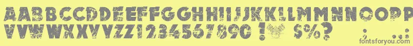 MotorPersonalUseOnly Font – Gray Fonts on Yellow Background
