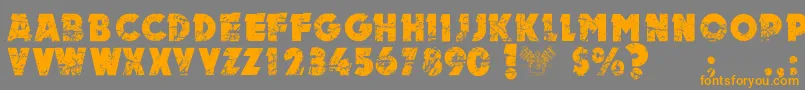 MotorPersonalUseOnly Font – Orange Fonts on Gray Background