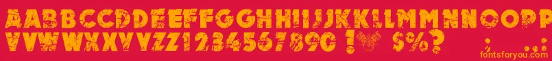 MotorPersonalUseOnly Font – Orange Fonts on Red Background