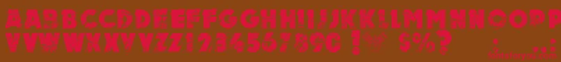 MotorPersonalUseOnly Font – Red Fonts on Brown Background