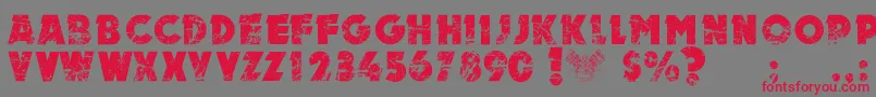 MotorPersonalUseOnly Font – Red Fonts on Gray Background