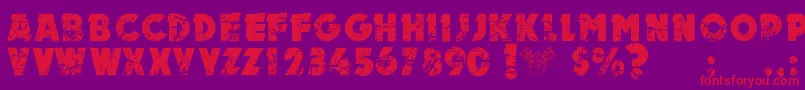 MotorPersonalUseOnly Font – Red Fonts on Purple Background