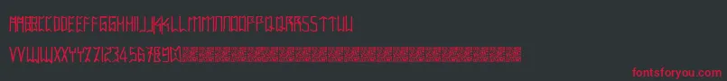 Intaglioplains Font – Red Fonts on Black Background