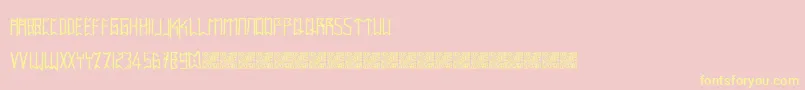 Intaglioplains Font – Yellow Fonts on Pink Background