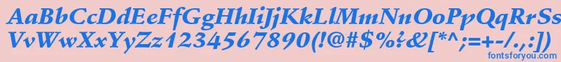 fuente StempelSchneidlerLtBlackItalic – Fuentes Azules Sobre Fondo Rosa