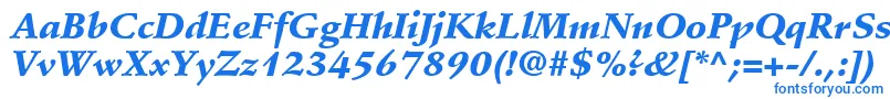 Czcionka StempelSchneidlerLtBlackItalic – niebieskie czcionki