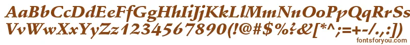 Czcionka StempelSchneidlerLtBlackItalic – brązowe czcionki