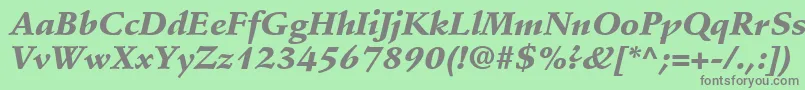 fuente StempelSchneidlerLtBlackItalic – Fuentes Grises Sobre Fondo Verde