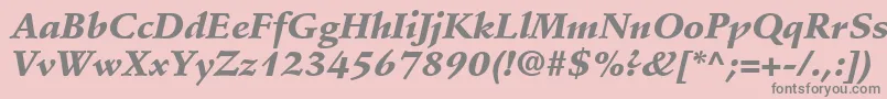 fuente StempelSchneidlerLtBlackItalic – Fuentes Grises Sobre Fondo Rosa