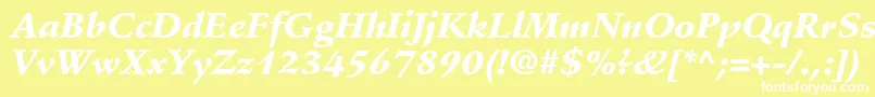 StempelSchneidlerLtBlackItalic Font – White Fonts on Yellow Background