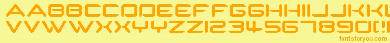 Spartakus Font – Orange Fonts on Yellow Background