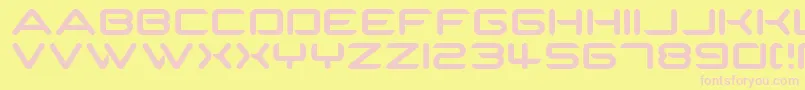 Spartakus Font – Pink Fonts on Yellow Background